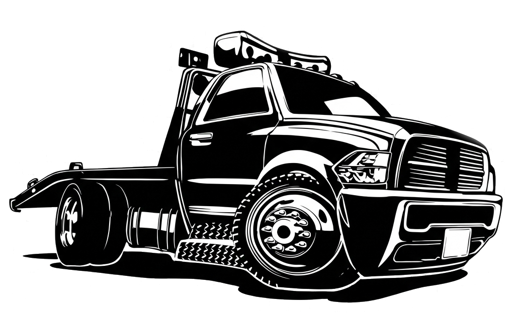 Tow truck recovery on Hwy 401 London Ontario - EMStowing.ca Logo